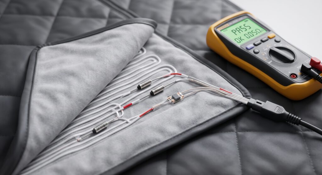Sauna blanket inner stucture