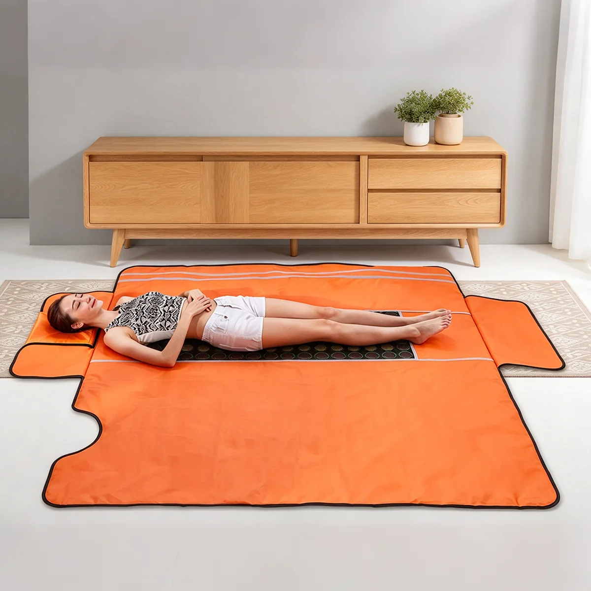 Nylon 3 zone sauna blanket with Jade & Tourmaline
