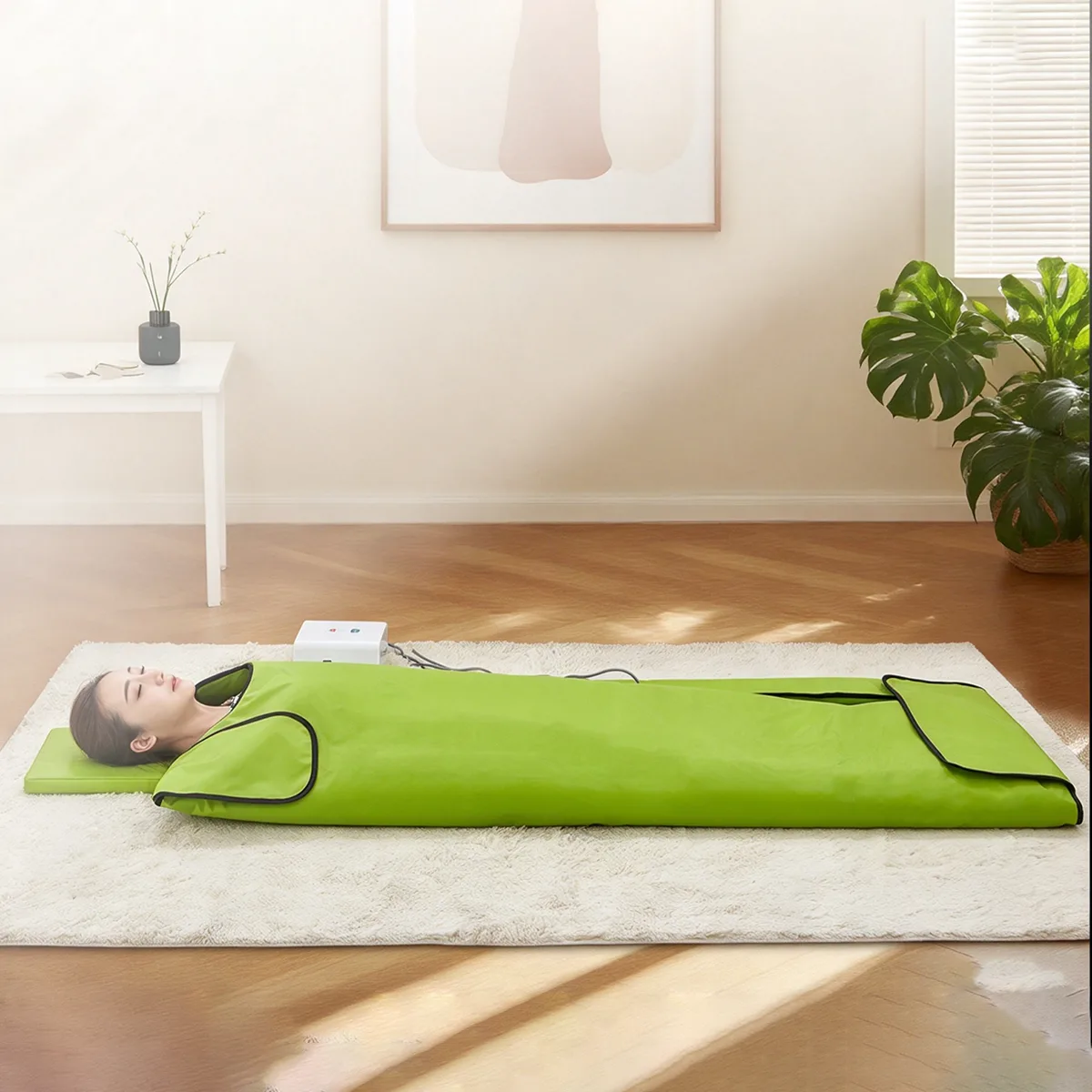 Nylon 3 zone sauna blanket with Jade & Tourmaline